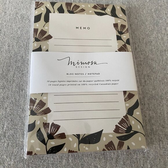 NWT Mimosa Design Simone's Notepad Floral Patterned Notepad - Picture 7 of 8